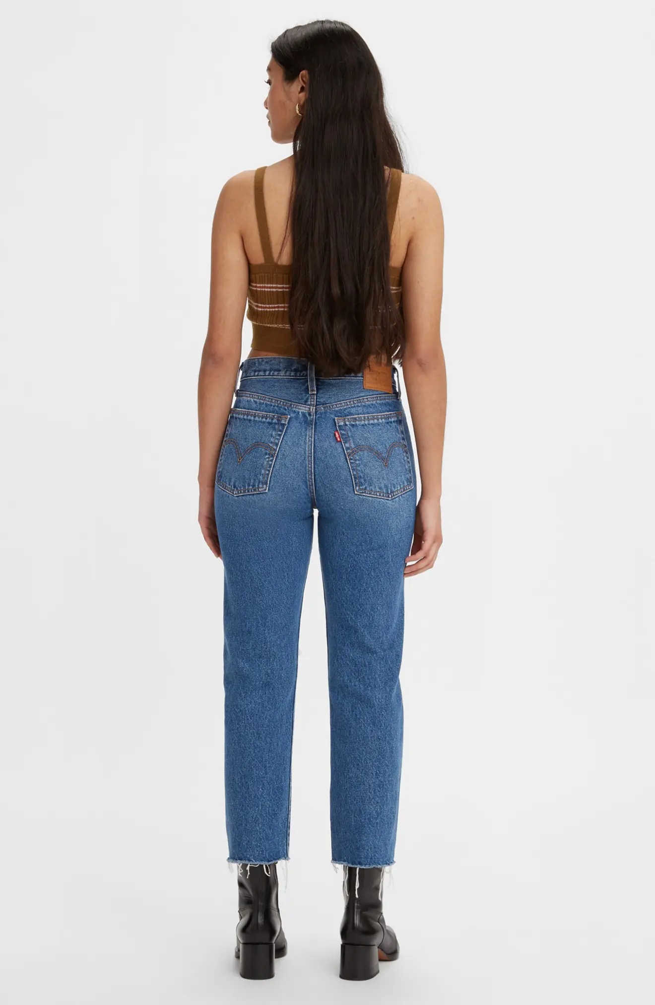 Levi s Wedgie Ripped High Waist Crop Straight Leg Jeans nordstrom REVERSIBLE
