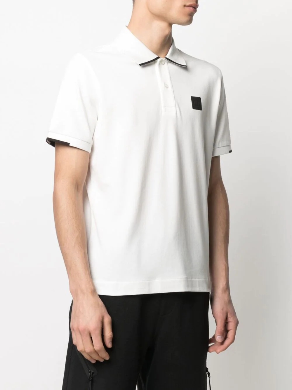 logo-patch cotton polo shirt - 3