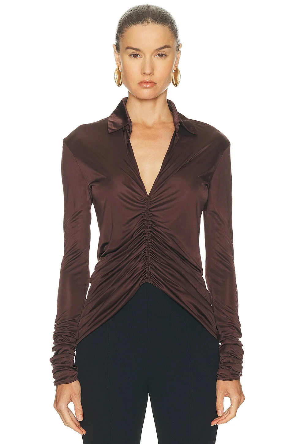 Front Ruched Shirt - 1