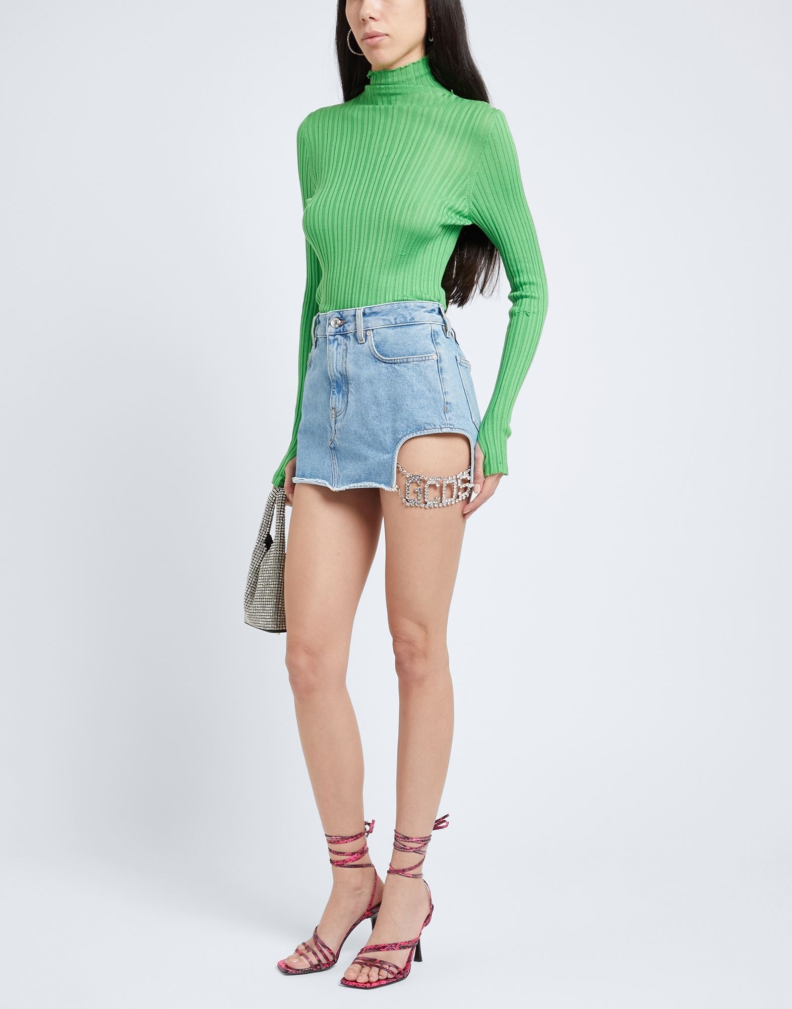 Blue Women's Denim Skirt - 2