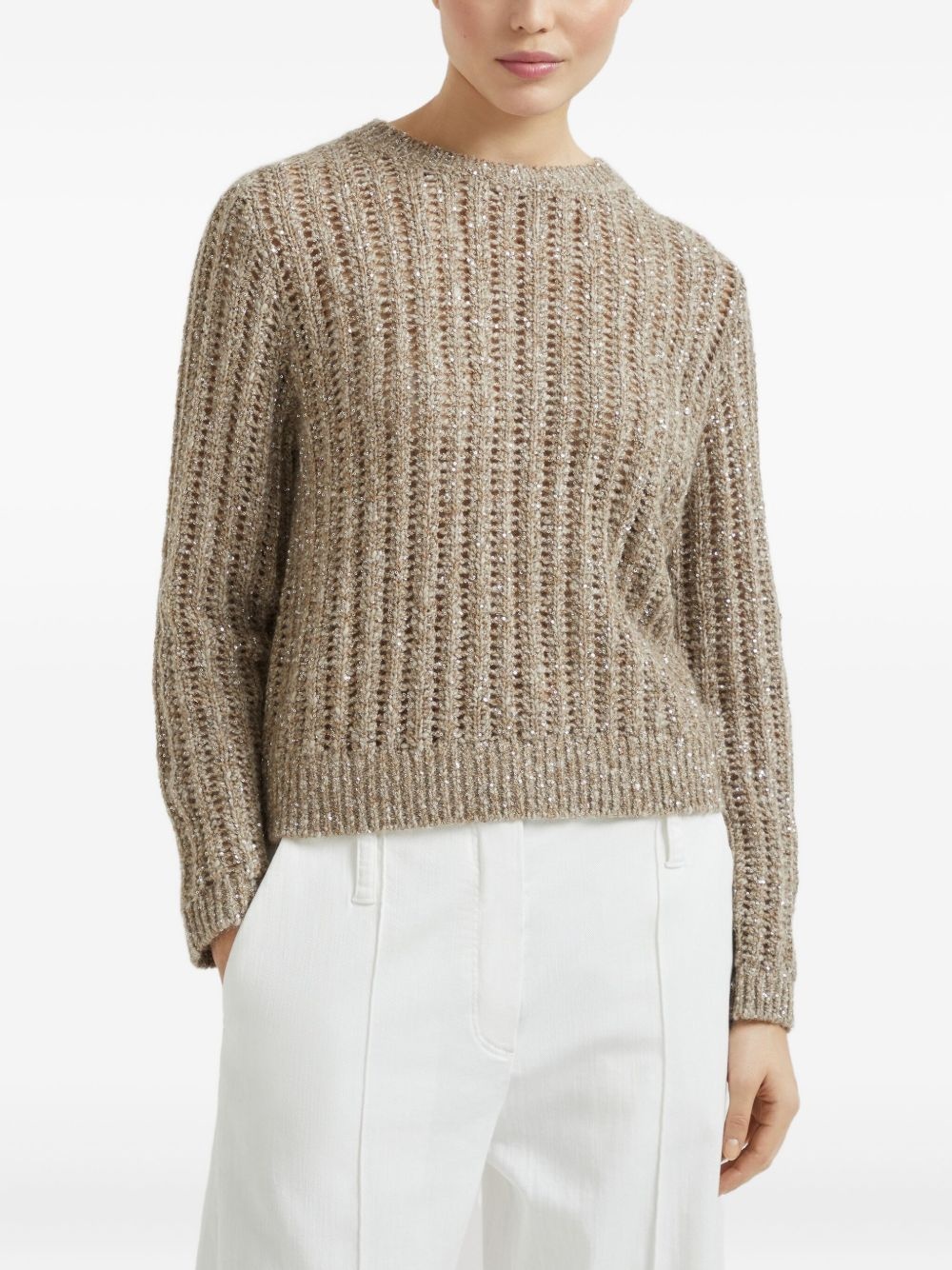 sequin-embellished sweater - 3