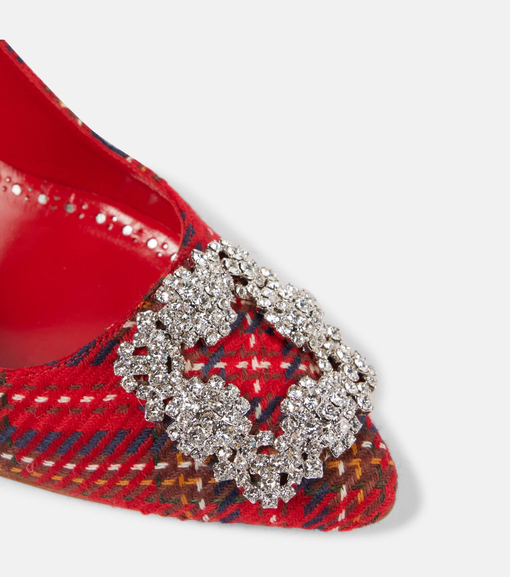 Hangisi embellished tartan pumps - 4