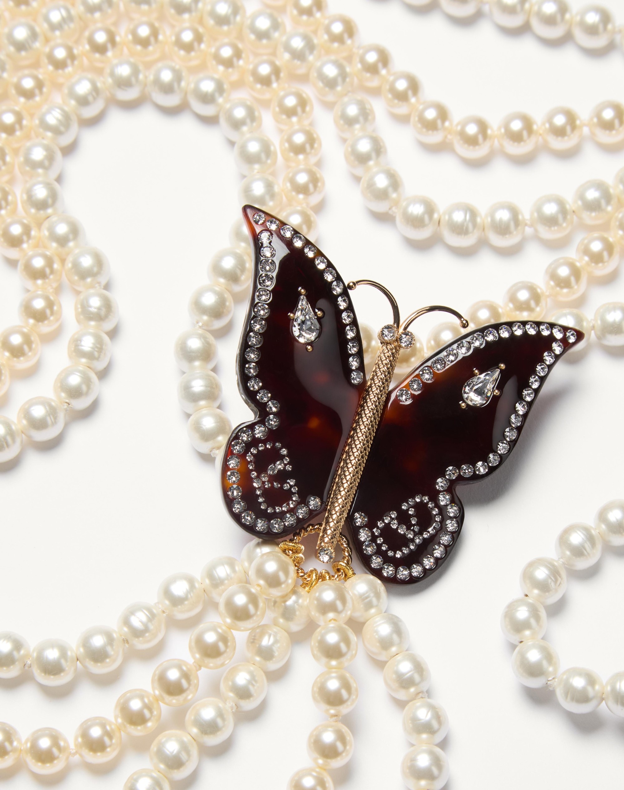 BELLAILES NECKLACE IN METAL, RESIN, PEARLS AND CRYSTALS - 3
