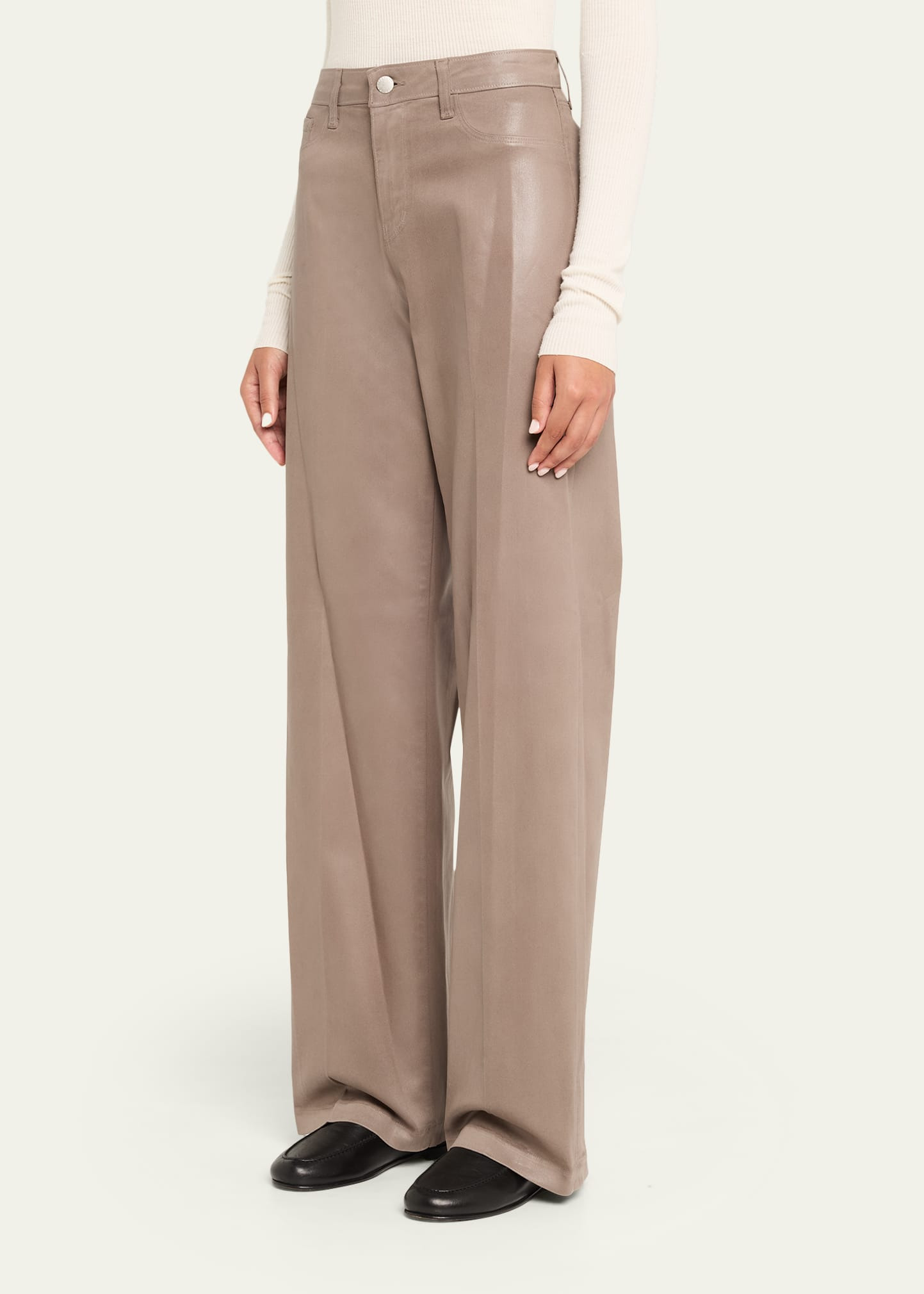 Clayton Coated Wide-Leg Jeans - 4