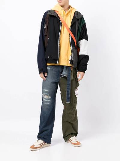 Maison MIHARAYASUHIRO colour-block hooded jacket outlook