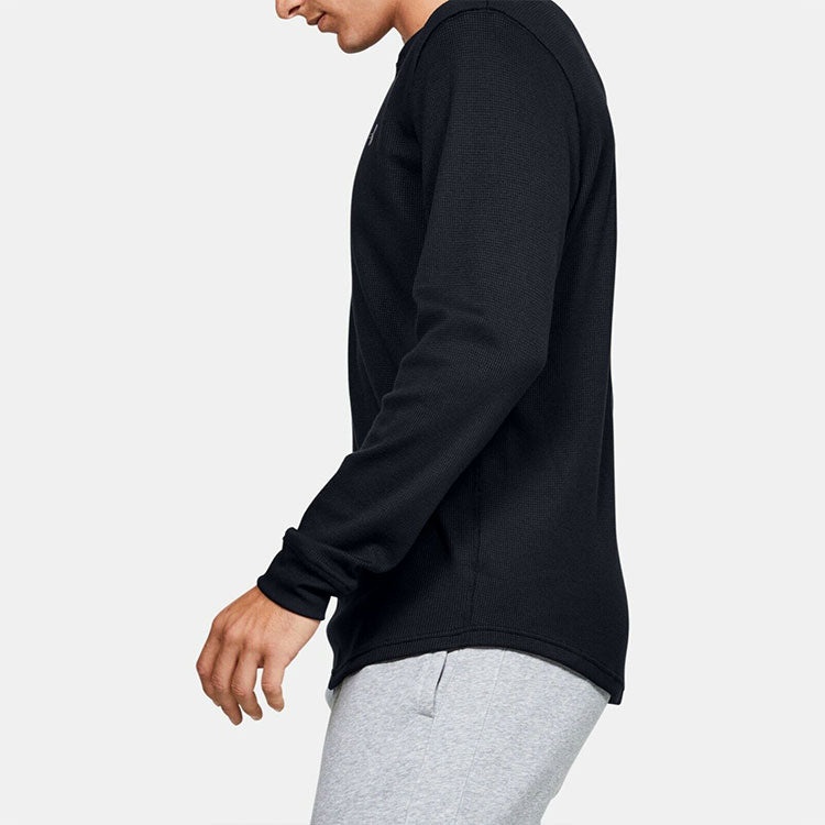 Under Armour Waffle Henley Thermal Shirt 'Black' 1302356-001 - 6