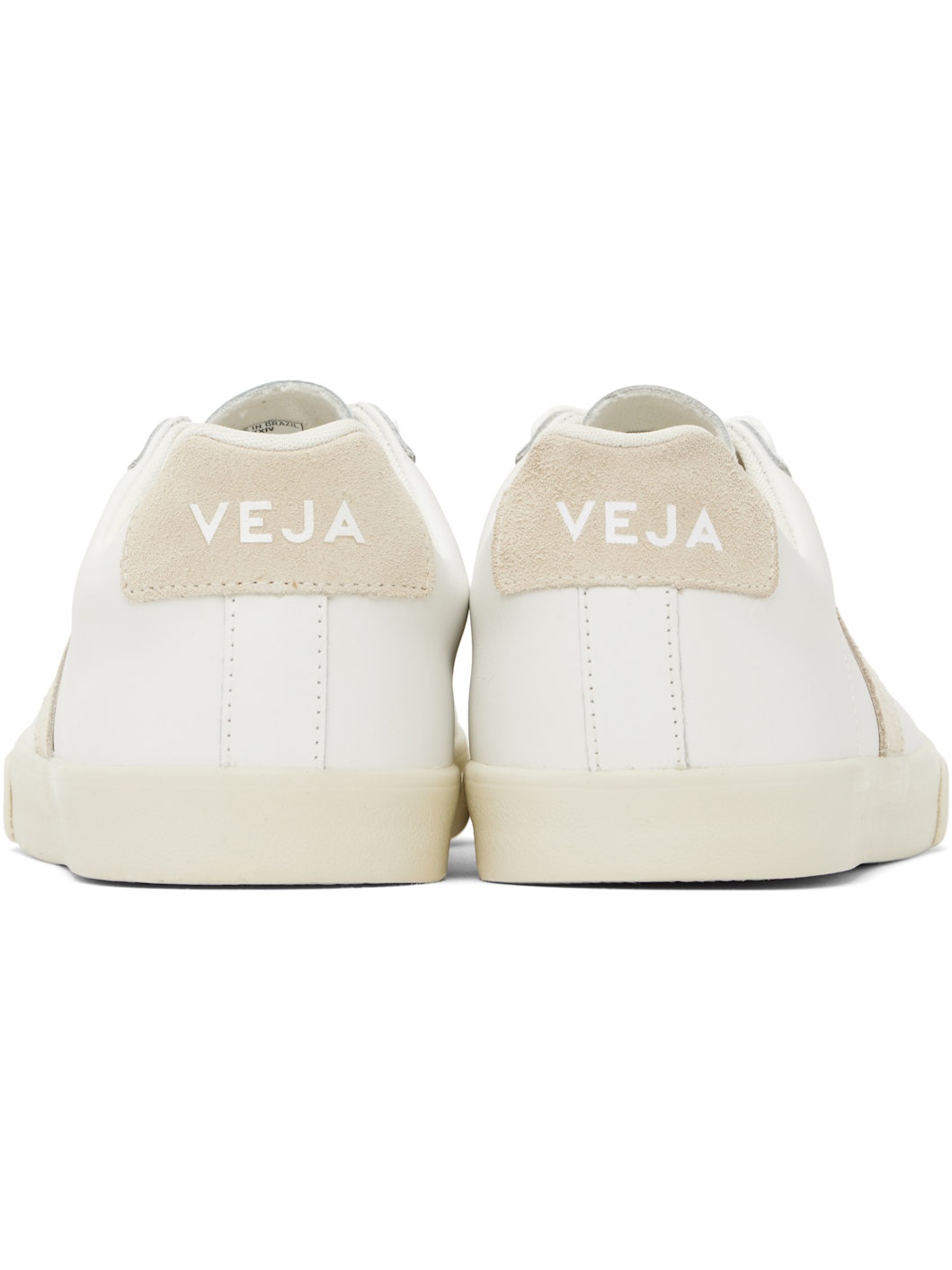 White & Beige Esplar Leather Sneakers - 2