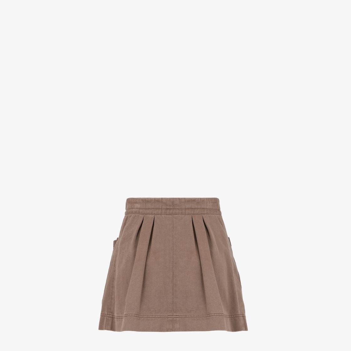 Brown drill skirt - 2