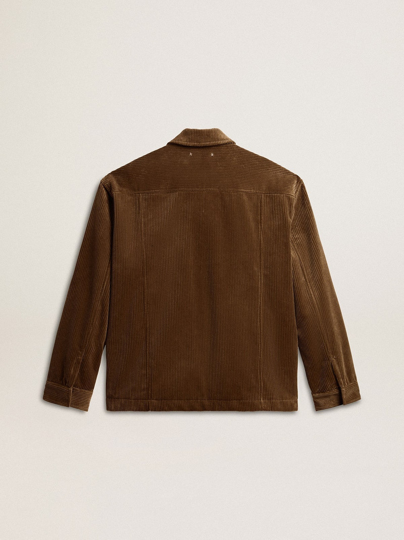 Men's olive-green corduroy jacket 6