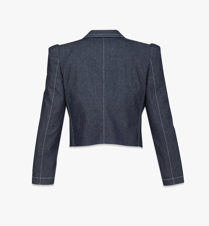 Cropped Denim Blazer 3