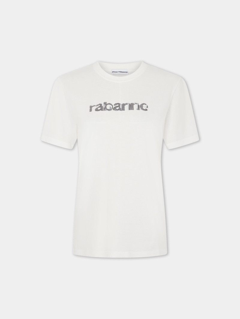 WHITE LOGO-PRINTED TOP - 1