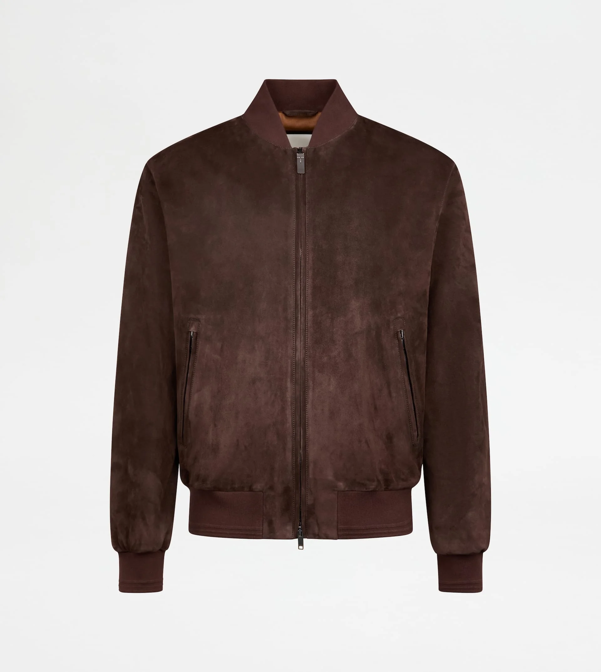 BOMBER JACKET IN PASHMY SUEDE - BROWN - 1