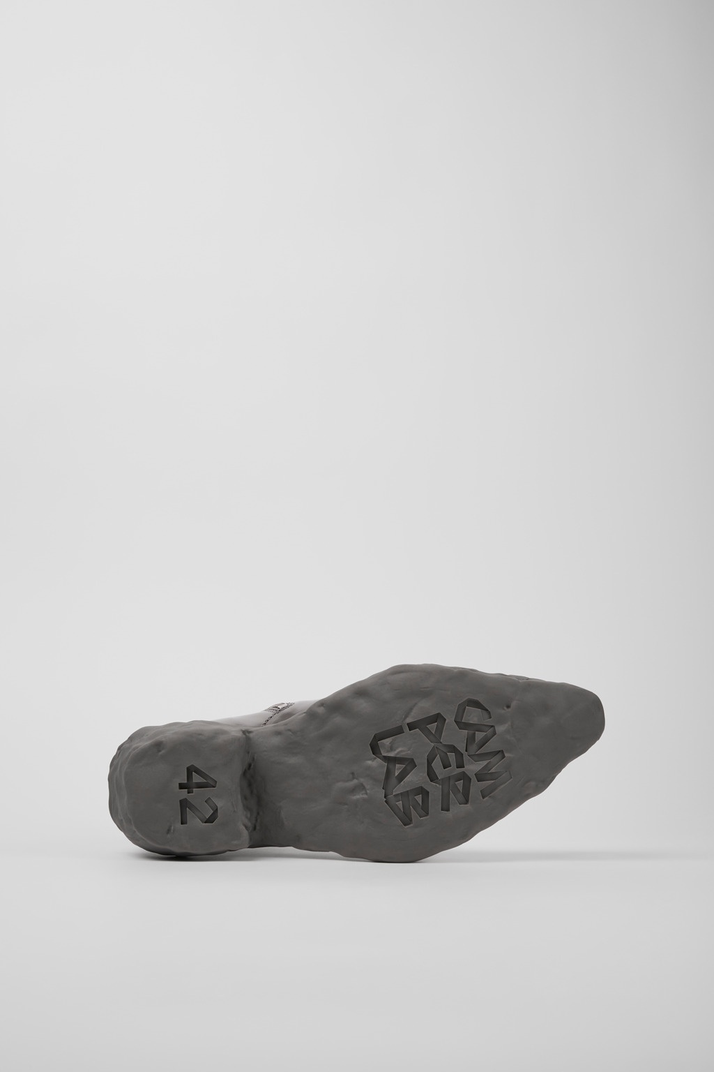 Gray leather boots - 5