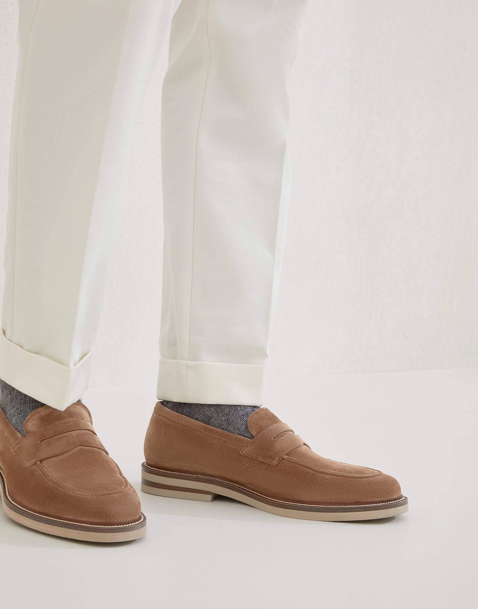 Suede penny loafers - 4