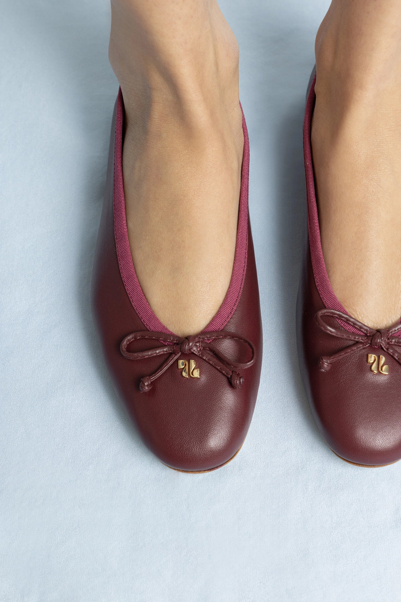 Larroudé Pavlova Ballet Flat In Burgundy Leather outlook