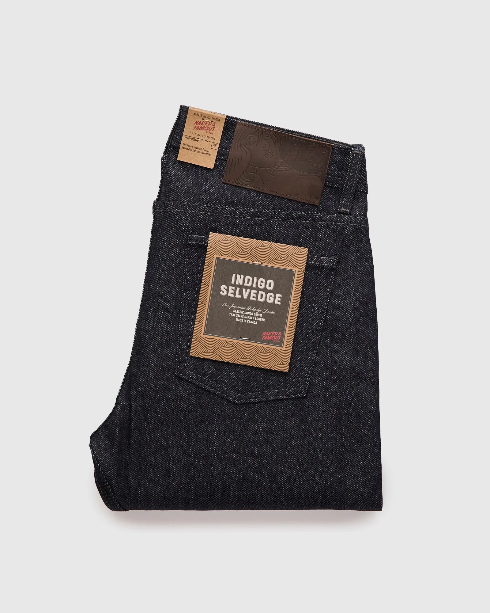 "Indigo Selvedge" 13oz Selvedge Denim - Weird Guy Fit - 1