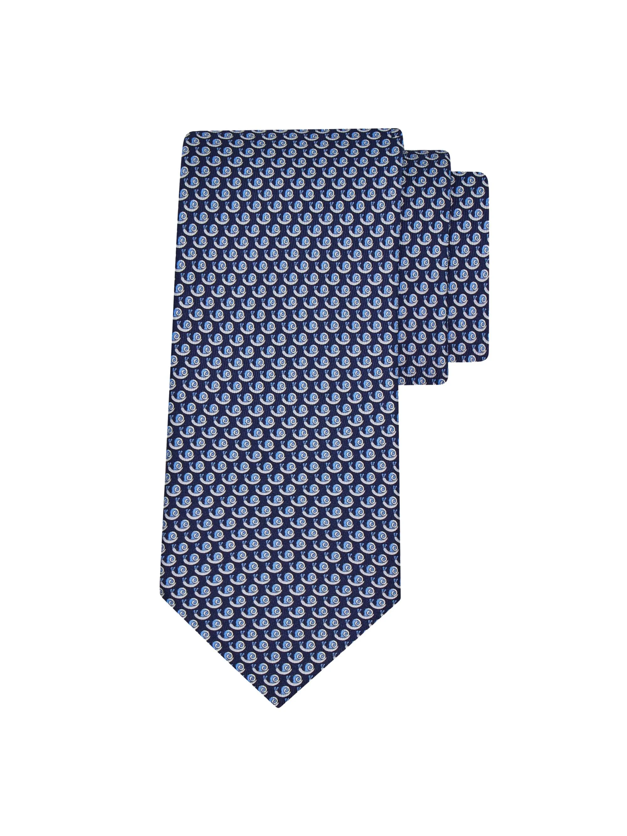 Men's Betty Snails Silk Tie - Blue - 1