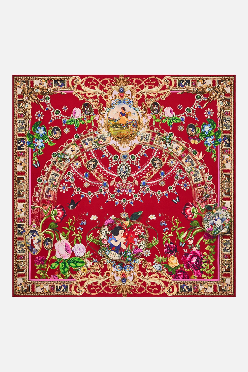 LARGE SQUARE SCARF JUST ONE BITE SNOW WHITE - 2