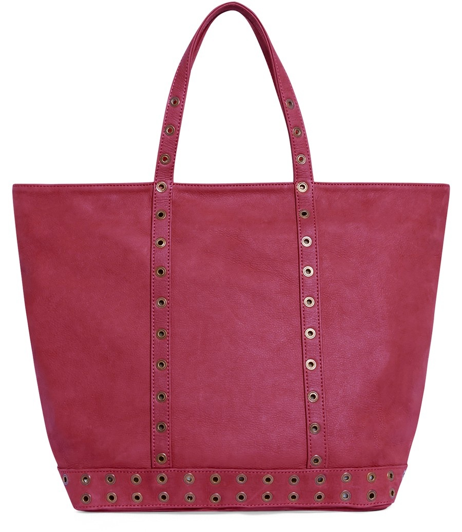 Suede leather L cabas tote bag - 1