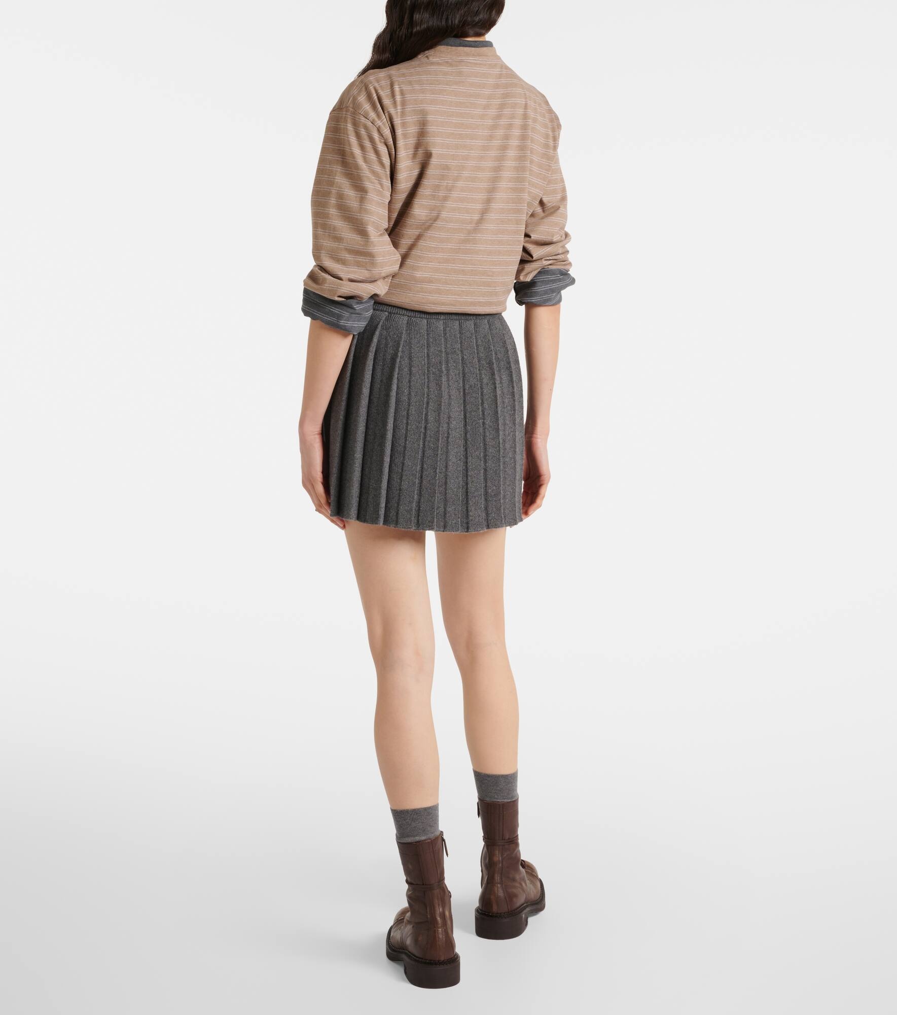 Cashmere and wool miniskirt - 3