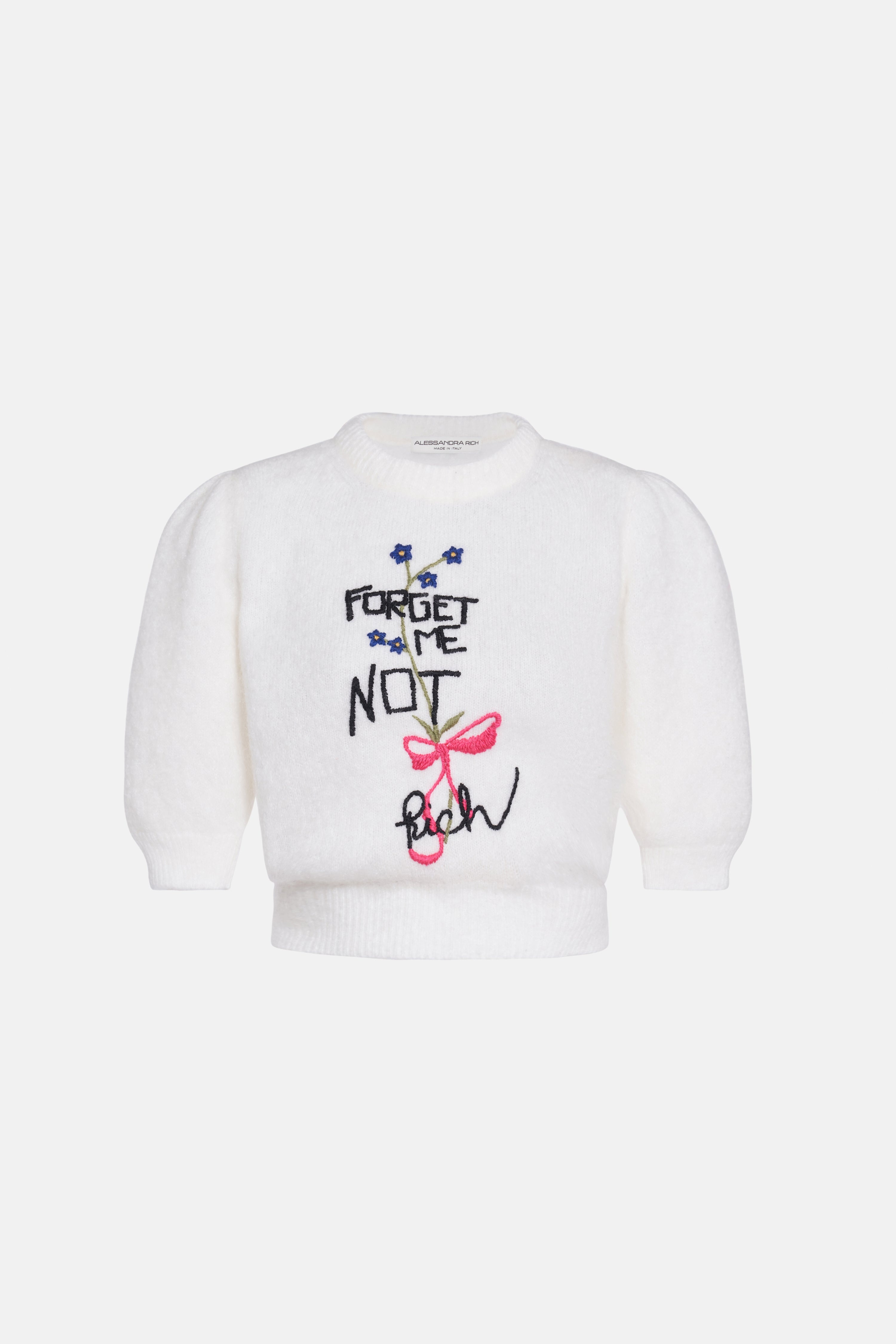 KNITTED MOHAIR JUMPER WITH EMBROIDERY - 1
