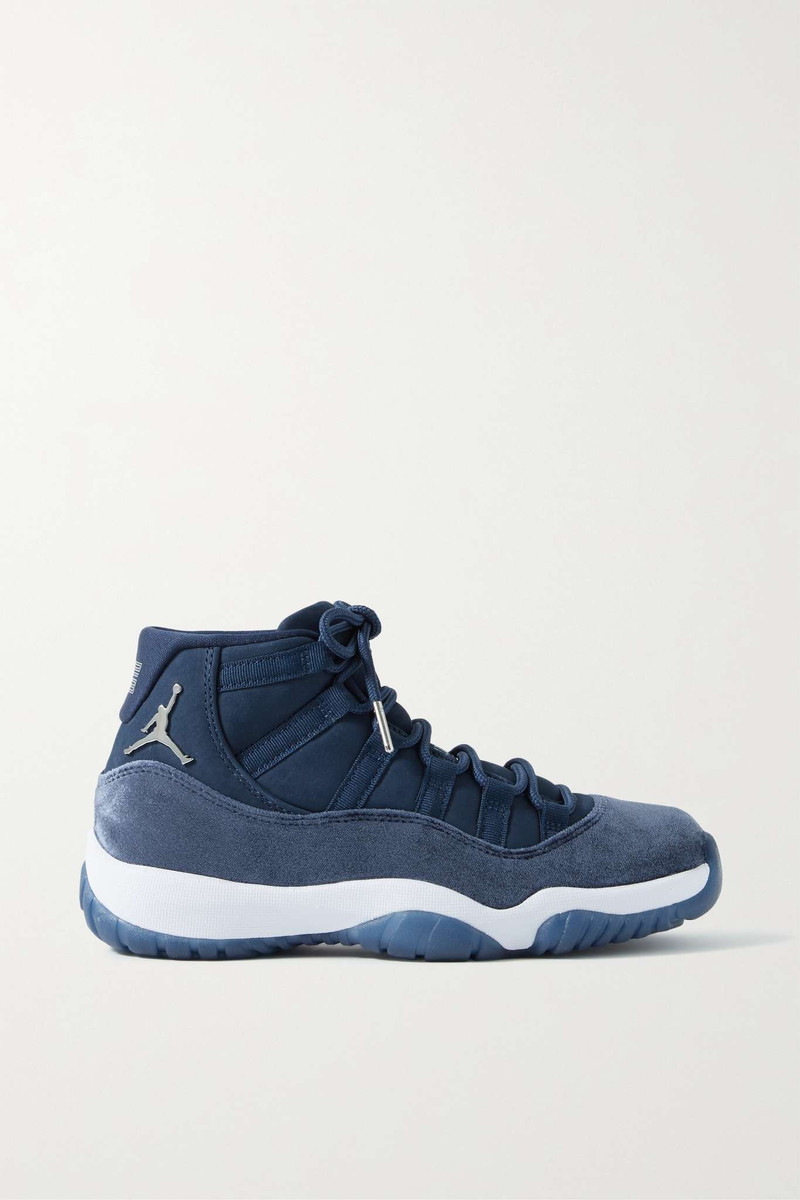 Air Jordan 11 Retro faux suede and velvet sneakers - 1