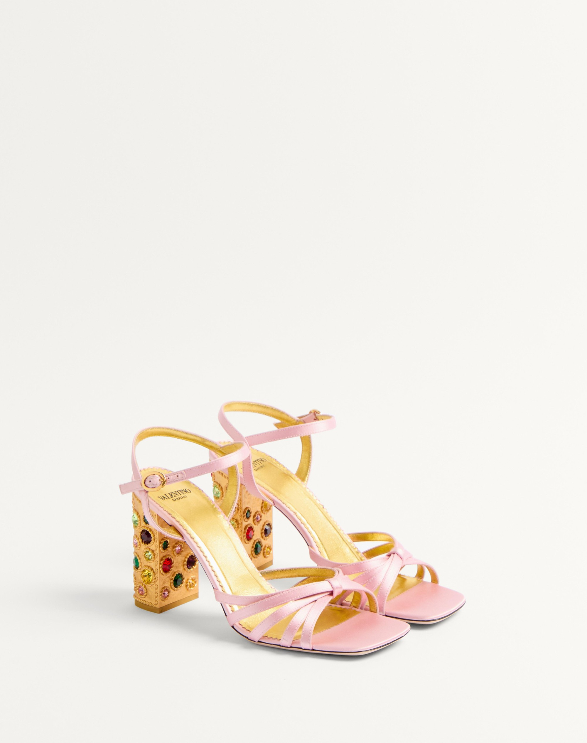 PRESHOES SATIN SANDAL WITH CRYSTALS 90MM - 3