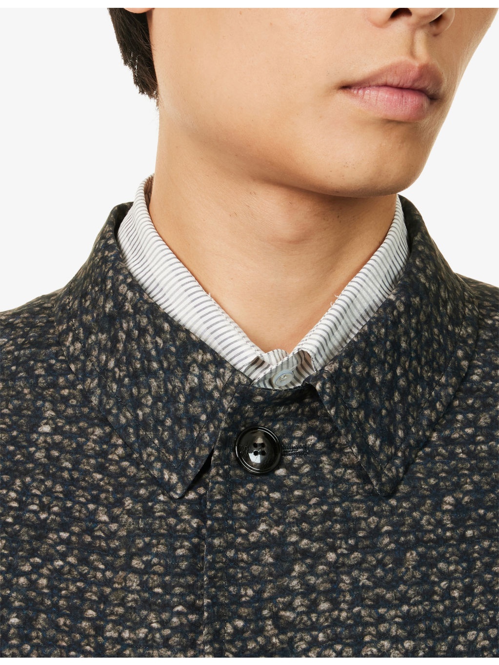 Graphic-Print Single-Breasted Woven Blazer Jacket - 6