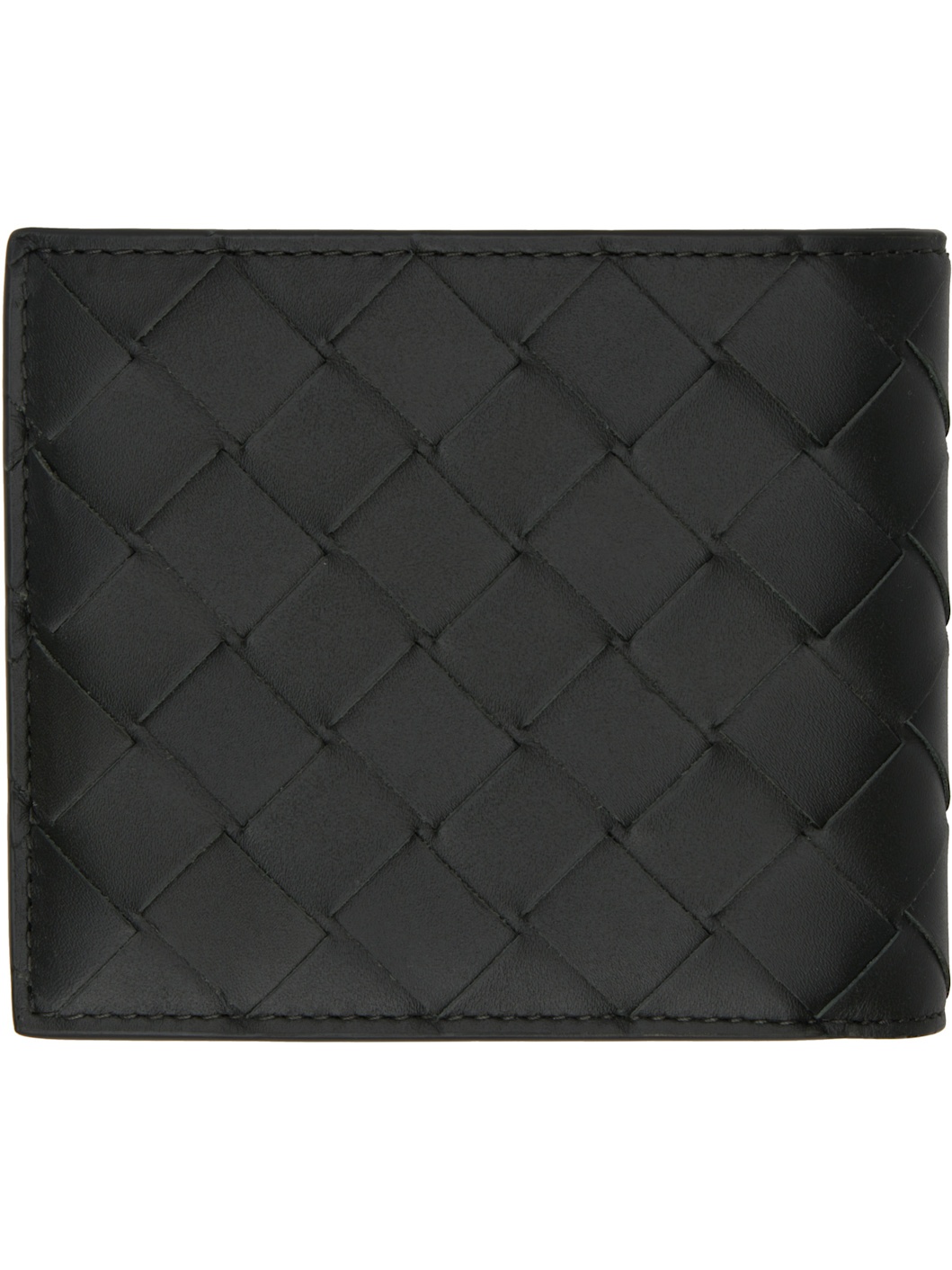 Khaki Intrecciato Bi-Fold Wallet - 2