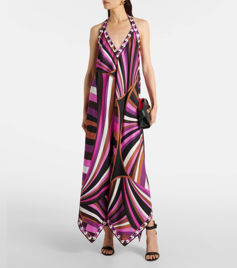 PUCCI Iride silk twill maxi dress outlook