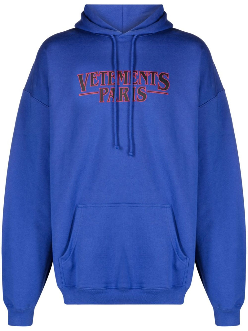 logo-print cotton hoodie 1