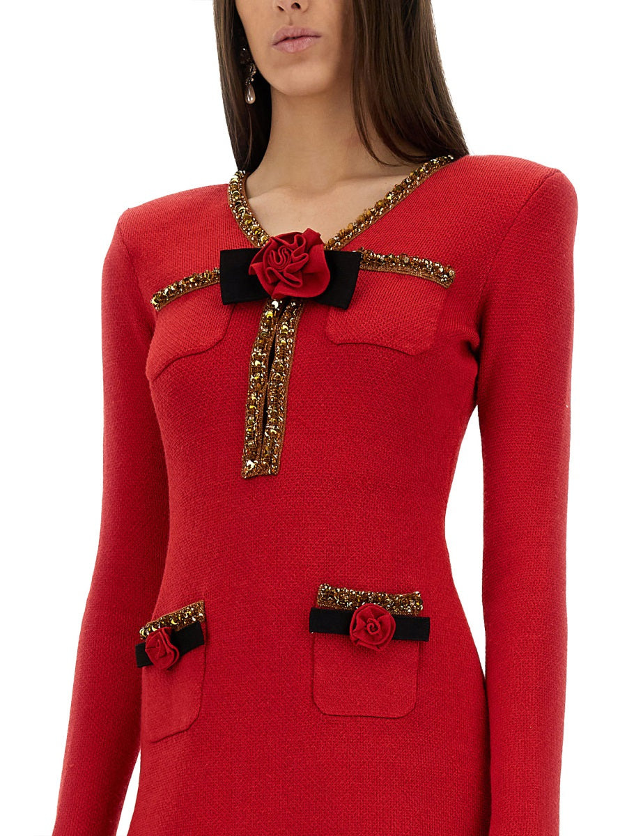 Self-Portrait Women Textured Knit Mini Dress - 2