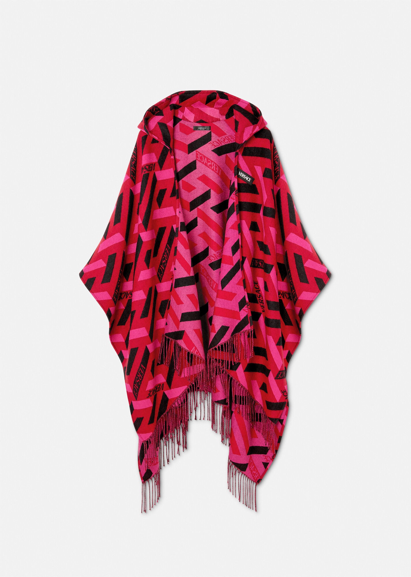 La Greca Fringed Poncho - 1