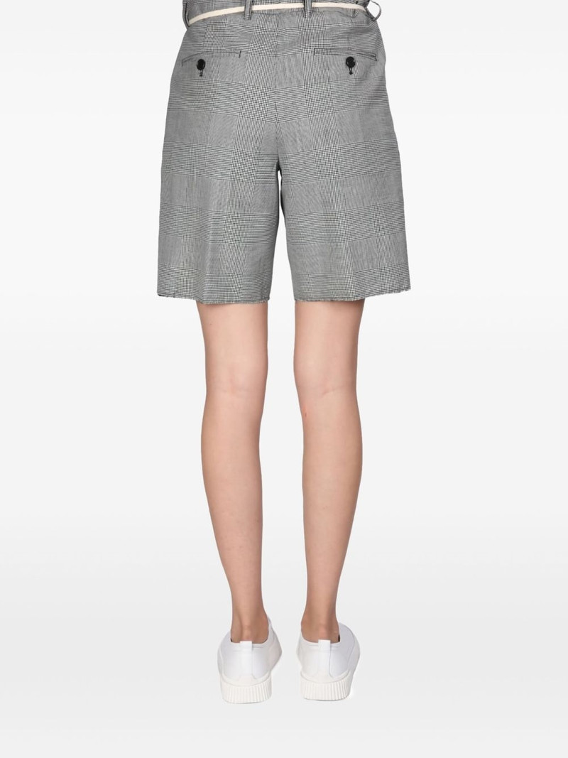 pleated check-pattern shorts 4