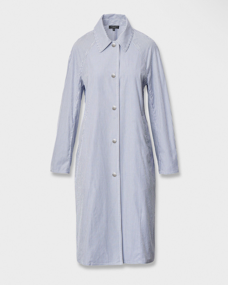 Gayle Striped Poplin Trench Coat 1