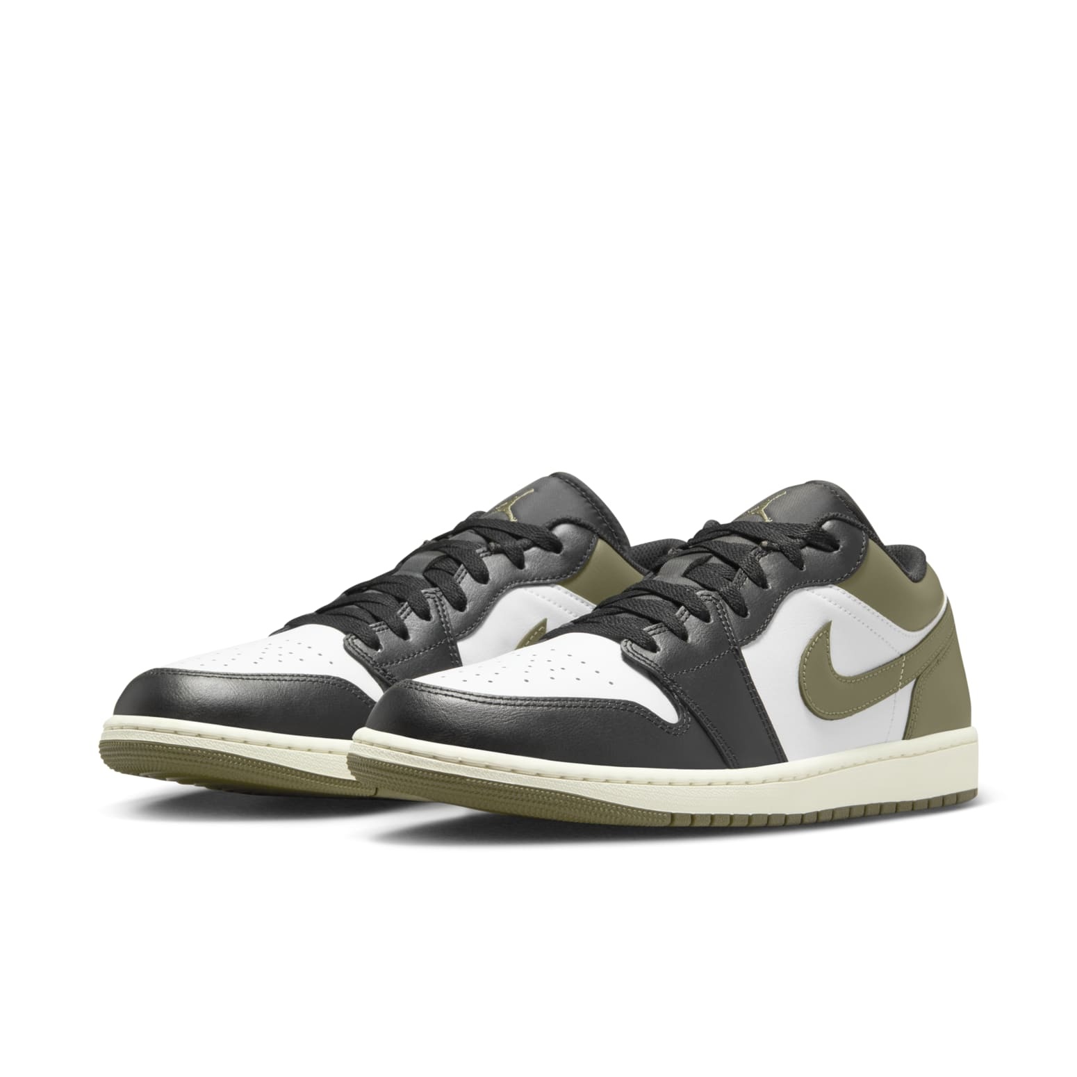 Air Jordan 1 Low 'Black White Medium Olive' 553558-092 - 3