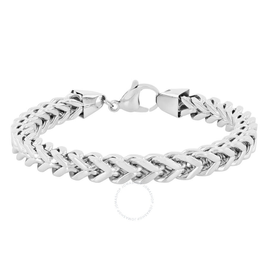 Robert Alton - Robert Alton Polished Stainless Steel Chain and Bracelet Set for Men - 5