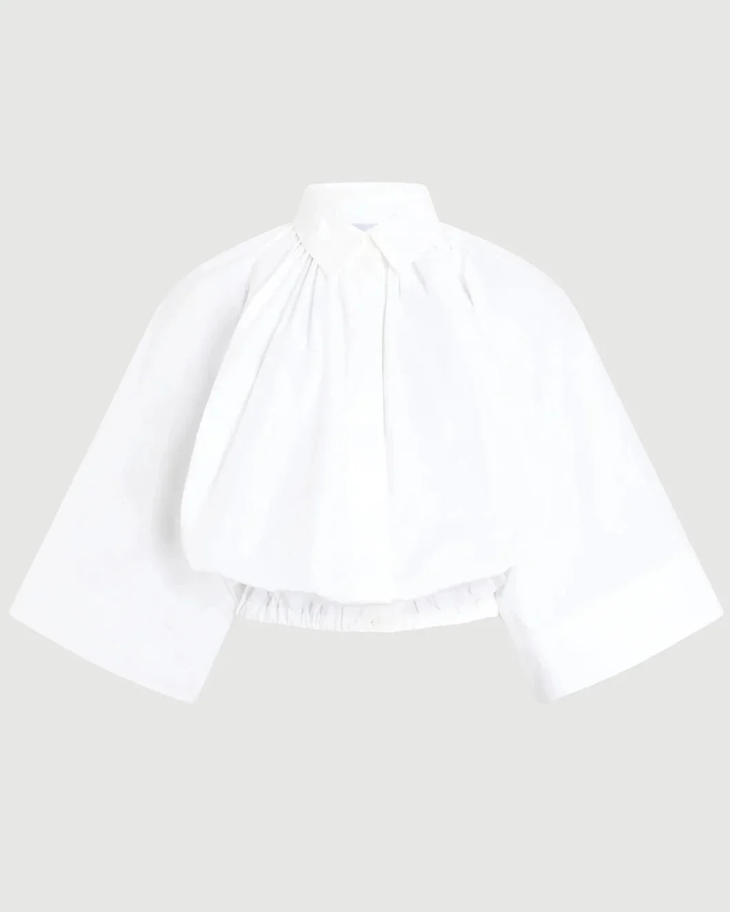 ORGANIC COTTON VOLUMINOUS SHORT-SLEEVED BLOUSE - 1
