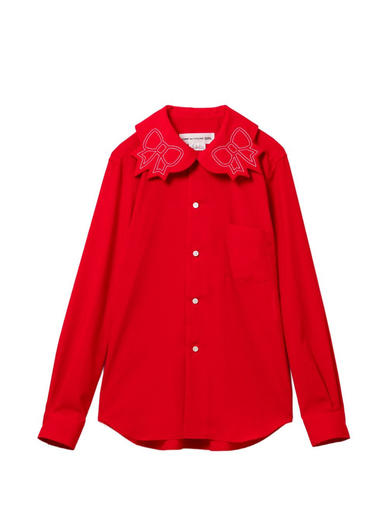 bows embroidered shirt 1
