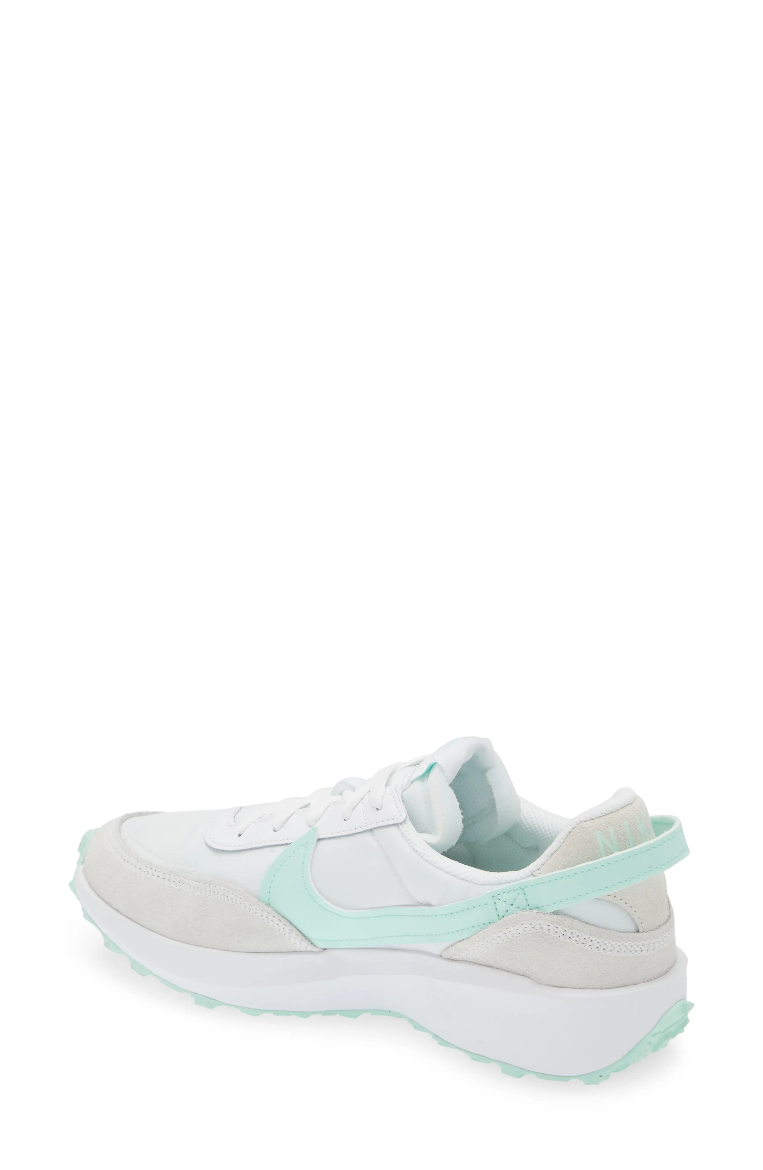 Waffle Debut Sneaker in White/Mint Foam - 3