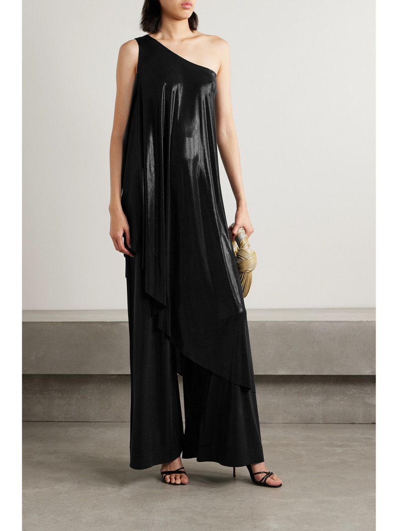NORMA KAMALI One-shoulder Asymmetric Lamé Tunic outlook