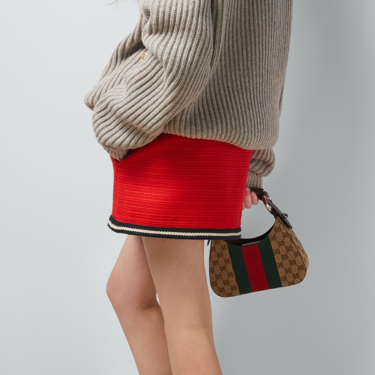 Wool skirt with braided trim - 6