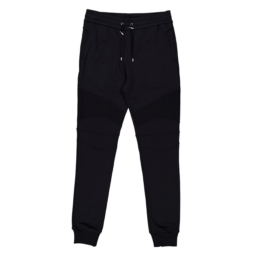 Balmain Flocked Logo Print Joggers - 1