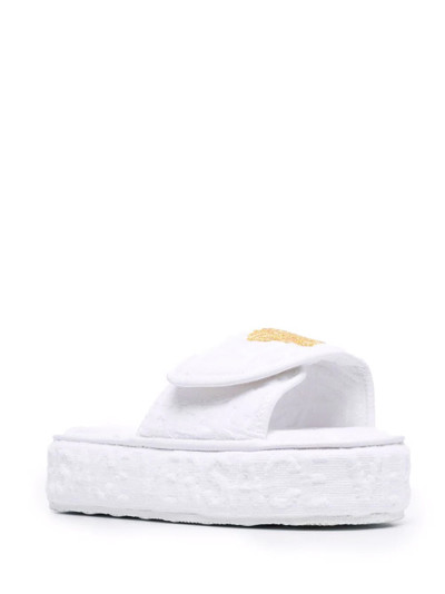 VERSACE embossed logo platform slides outlook