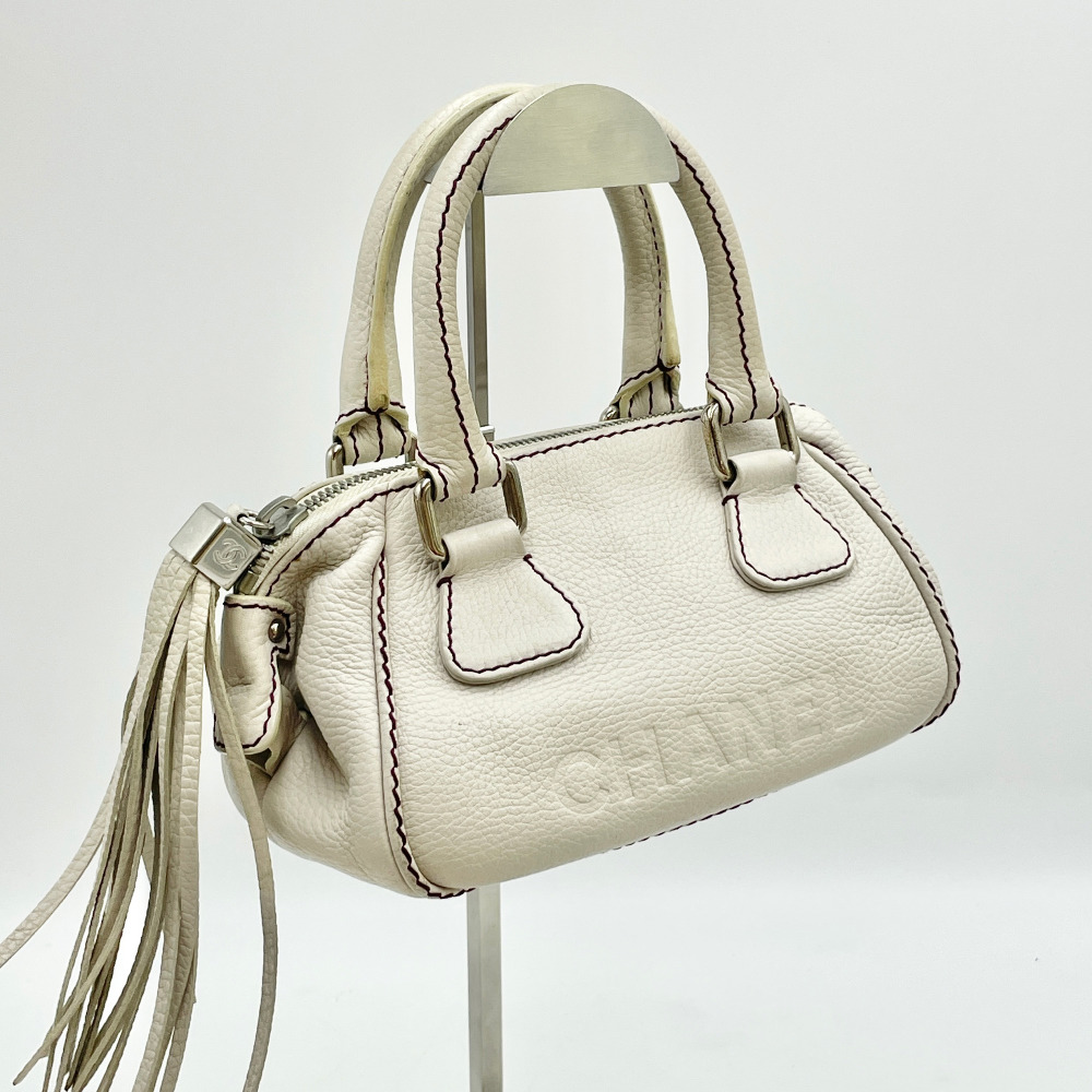 Chanel No. 8 Ivory Bowling Tassel Tote Bag - 8