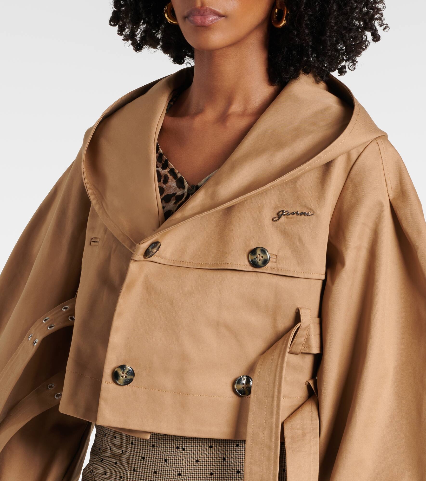 Double-breasted cotton jacket - 4