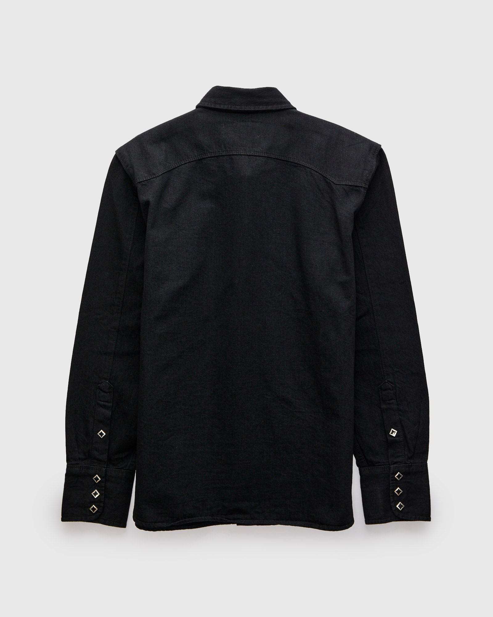 Calico Western Shirt in Black Denim - 2