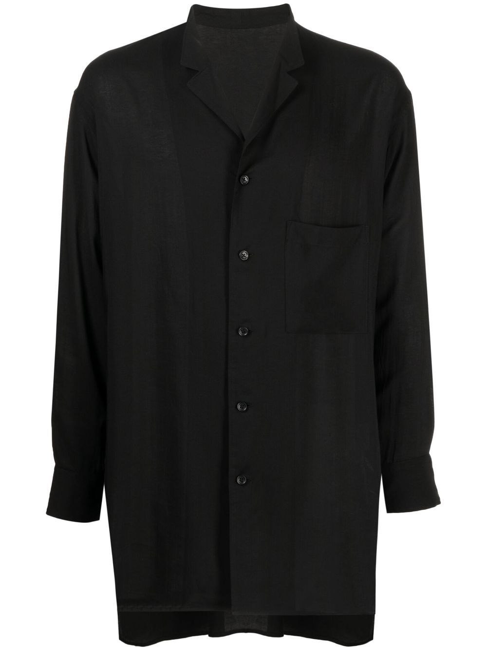 notched-collar shirt jacket - 1