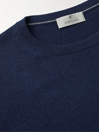 Canali WOOL AND CASHMERE DIAMOND PATTERN CREWNECK large original shops price $635