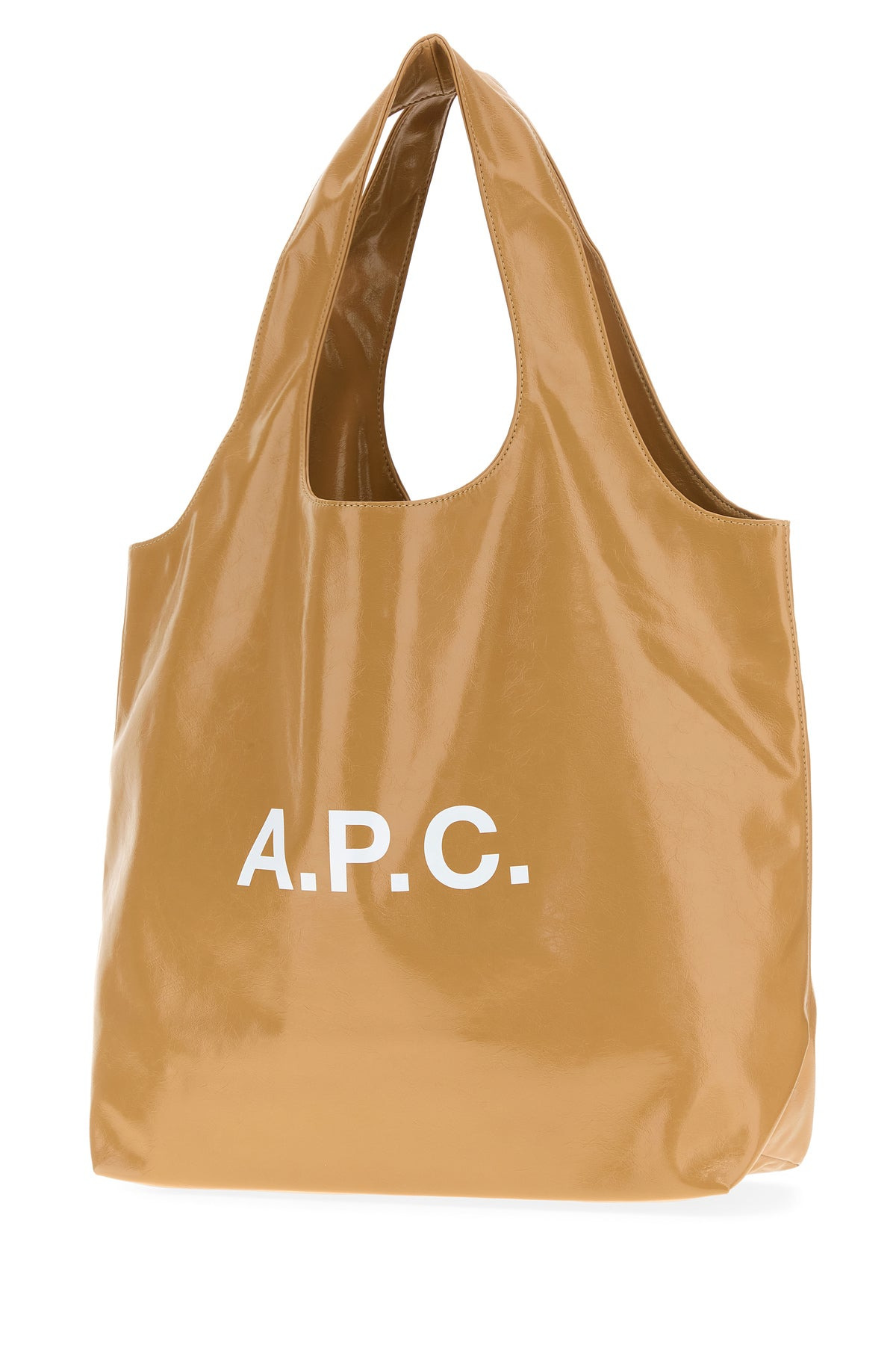 Beige synthetic leather Ninon shopping bag - 2